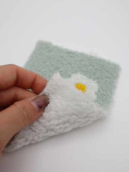 【25AW-158】レトロフラワー両面ボアニット　/0.5ｙあたり=～1265円