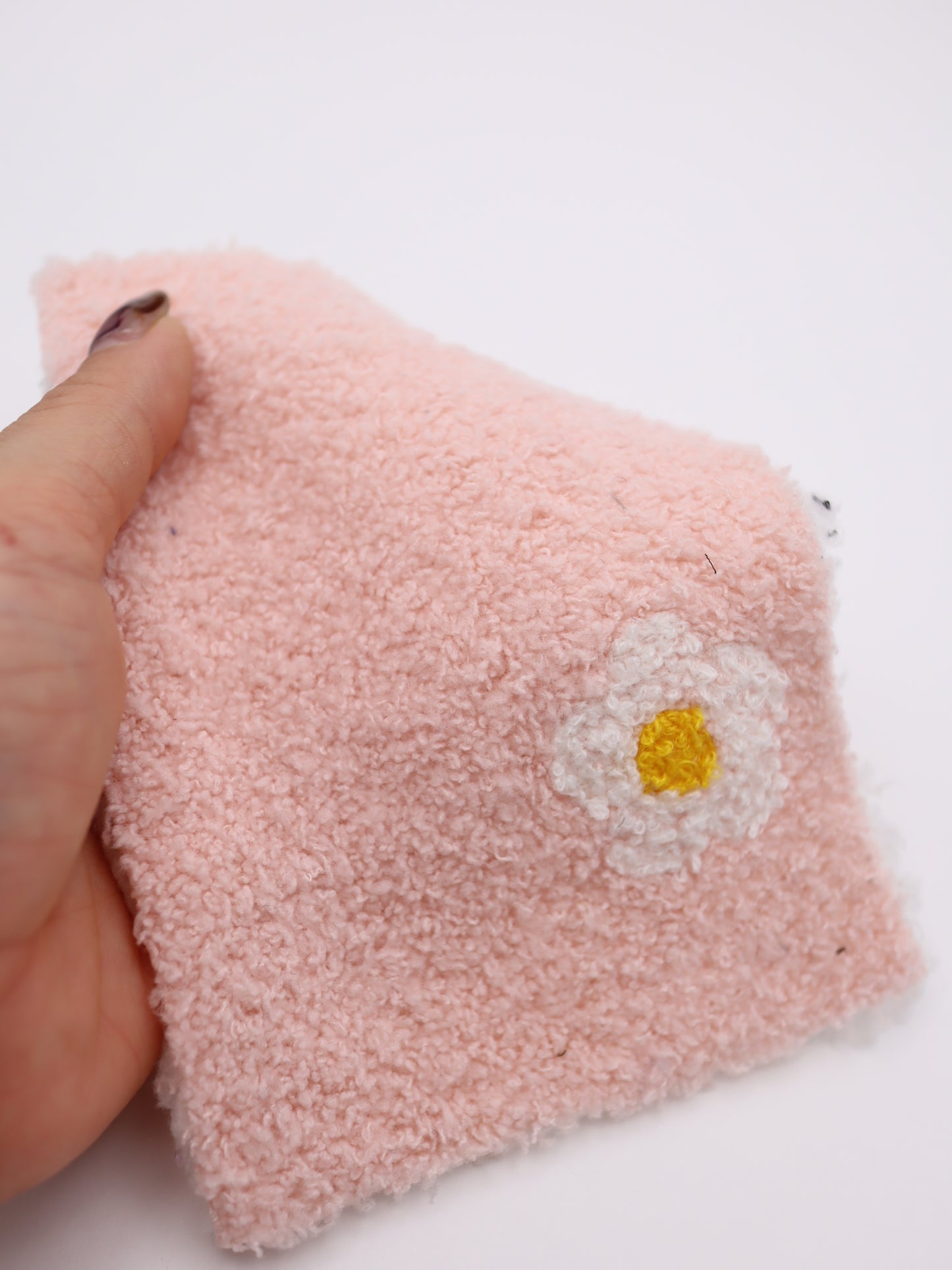 【25AW-158】レトロフラワー両面ボアニット　/0.5ｙあたり=～1265円