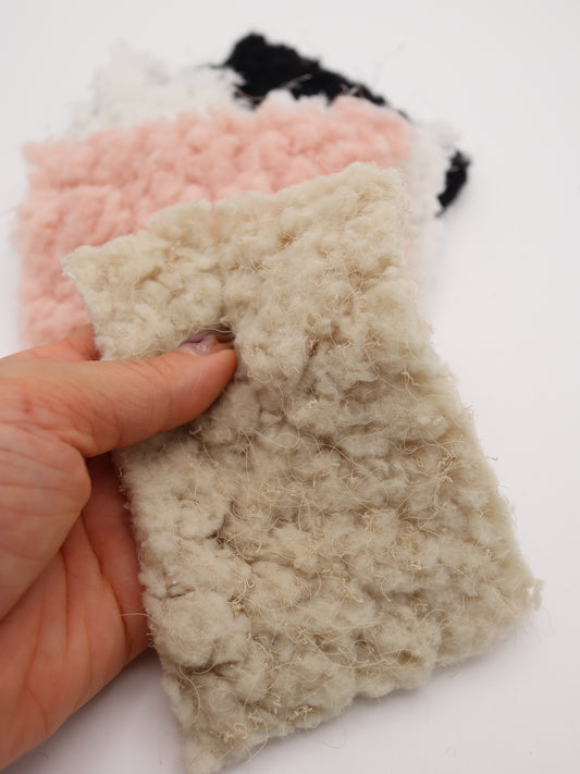 【25AW-063】よ～く見て！ちりちりとモコモコのMIXボア　/0.5ｙあたり=～1370円