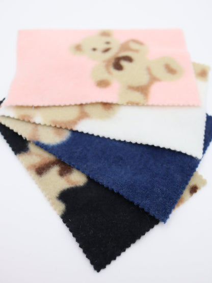 【25AW-161】ふわふわくまちゃん起毛天竺ニット　/0.5ｙあたり=～910円