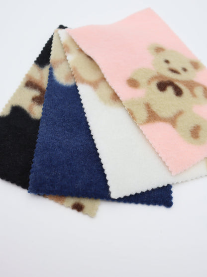 【25AW-161】ふわふわくまちゃん起毛天竺ニット　/0.5ｙあたり=～910円