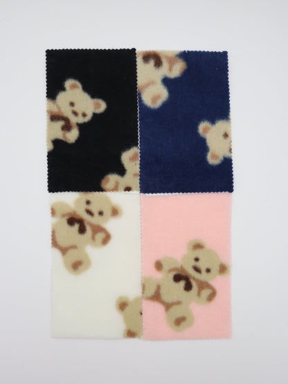 【25AW-161】ふわふわくまちゃん起毛天竺ニット　/0.5ｙあたり=～910円