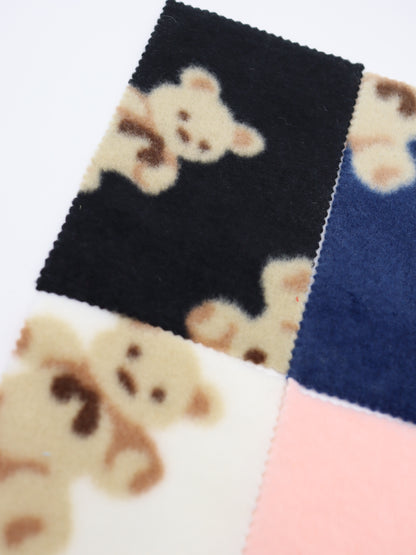 【25AW-161】ふわふわくまちゃん起毛天竺ニット　/0.5ｙあたり=～910円