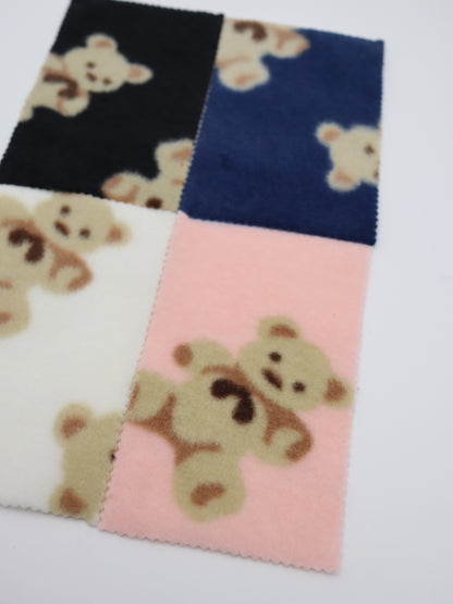 【25AW-161】ふわふわくまちゃん起毛天竺ニット　/0.5ｙあたり=～910円