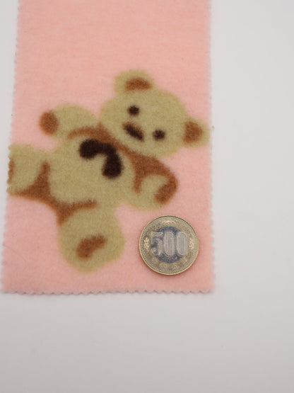 【25AW-161】ふわふわくまちゃん起毛天竺ニット　/0.5ｙあたり=～910円