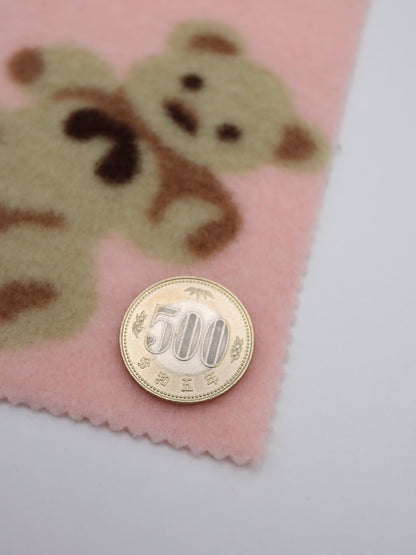 【25AW-161】ふわふわくまちゃん起毛天竺ニット　/0.5ｙあたり=～910円