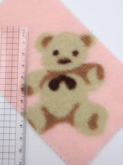 【25AW-161】ふわふわくまちゃん起毛天竺ニット　/0.5ｙあたり=～910円