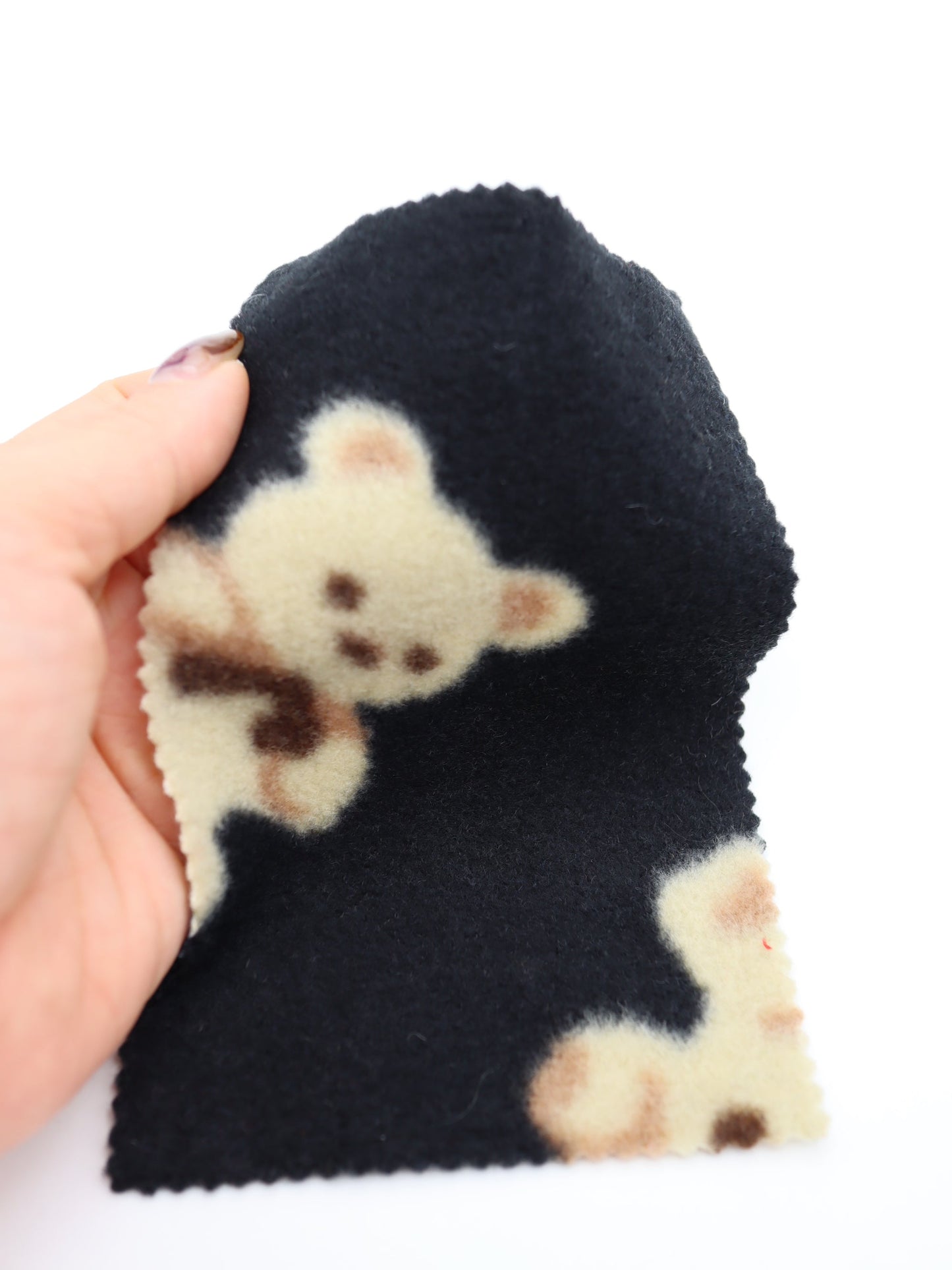 【25AW-161】ふわふわくまちゃん起毛天竺ニット　/0.5ｙあたり=～910円