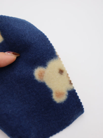 【25AW-161】ふわふわくまちゃん起毛天竺ニット　/0.5ｙあたり=～910円