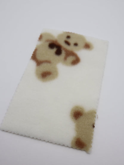 【25AW-161】ふわふわくまちゃん起毛天竺ニット　/0.5ｙあたり=～910円