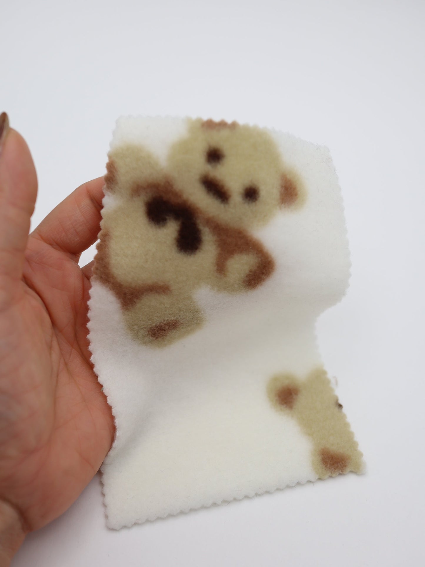 【25AW-161】ふわふわくまちゃん起毛天竺ニット　/0.5ｙあたり=～910円