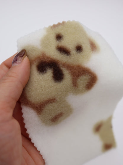 【25AW-161】ふわふわくまちゃん起毛天竺ニット　/0.5ｙあたり=～910円