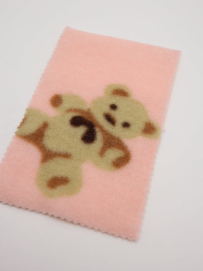 【25AW-161】ふわふわくまちゃん起毛天竺ニット　/0.5ｙあたり=～910円