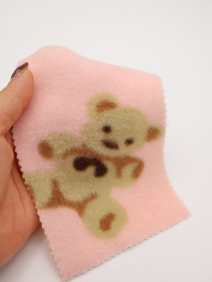 【25AW-161】ふわふわくまちゃん起毛天竺ニット　/0.5ｙあたり=～910円