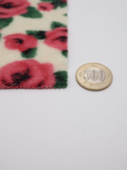 【25AW-163】ローズローズふわふわフリースニット　/0.5ｙあたり=～980円