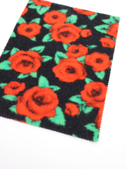 【25AW-163】ローズローズふわふわフリースニット　/0.5ｙあたり=～980円