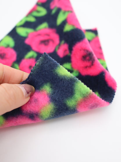 【25AW-163】ローズローズふわふわフリースニット　/0.5ｙあたり=～980円