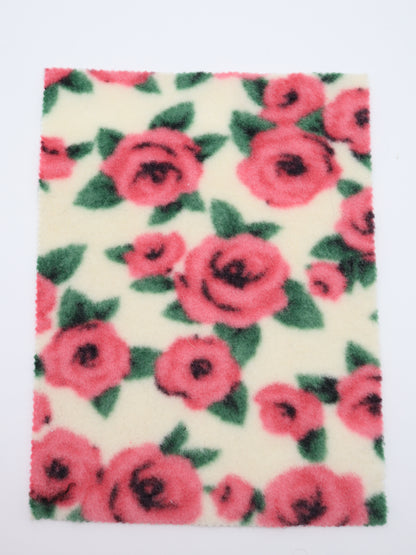 【25AW-163】ローズローズふわふわフリースニット　/0.5ｙあたり=～980円