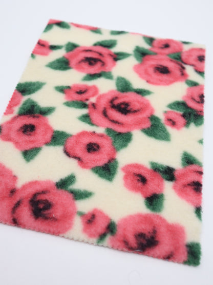 【25AW-163】ローズローズふわふわフリースニット　/0.5ｙあたり=～980円