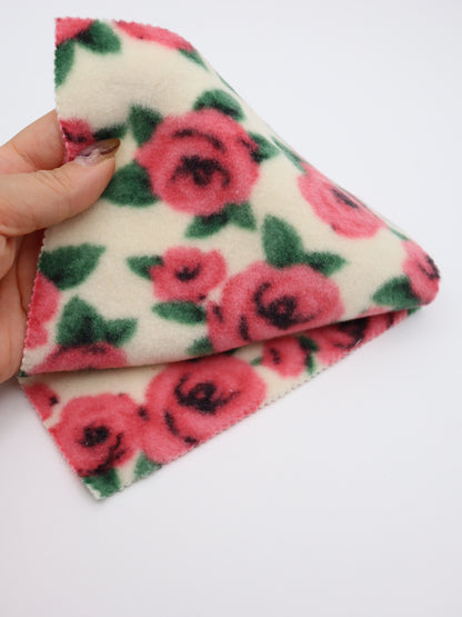 【25AW-163】ローズローズふわふわフリースニット　/0.5ｙあたり=～980円