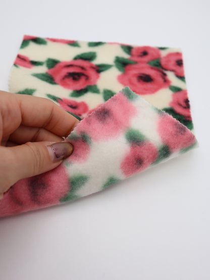 【25AW-163】ローズローズふわふわフリースニット　/0.5ｙあたり=～980円