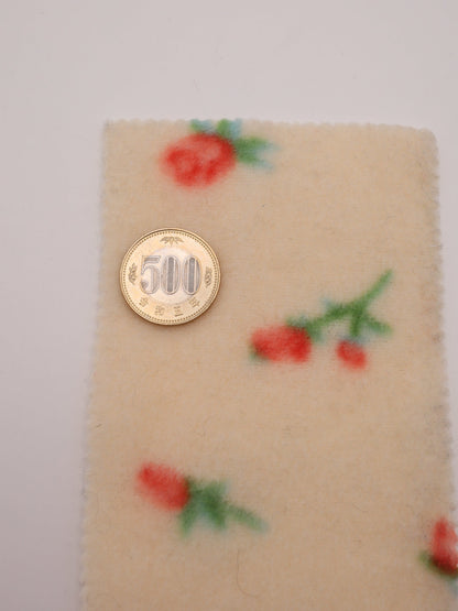 【25AW-170】プチローズふわふわフリースニット　/0.5ｙあたり=～890円