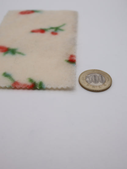 【25AW-170】プチローズふわふわフリースニット　/0.5ｙあたり=～890円