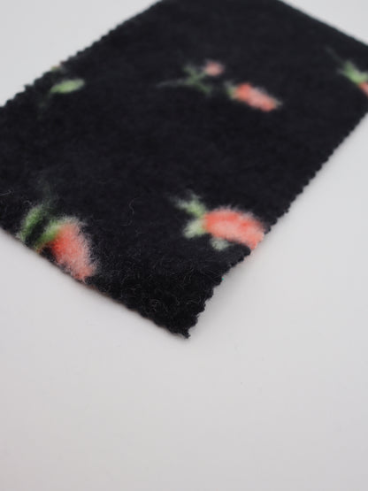 【25AW-170】プチローズふわふわフリースニット　/0.5ｙあたり=～890円