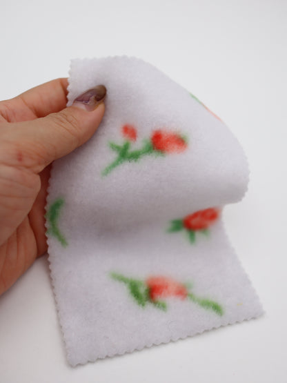 【25AW-170】プチローズふわふわフリースニット　/0.5ｙあたり=～890円