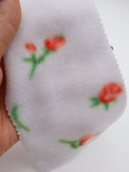 【25AW-170】プチローズふわふわフリースニット　/0.5ｙあたり=～890円