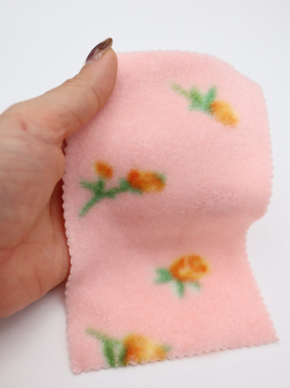 【25AW-170】プチローズふわふわフリースニット　/0.5ｙあたり=～890円