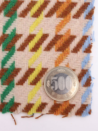 ウール混カラフルビッグチェック柄ツイード｜【生地幅】約147センチ 【混率】ウール50％ポリエステル50％｜ドッグウエア・KIDSウエア・アウター・雑貨向き｜26AW-309