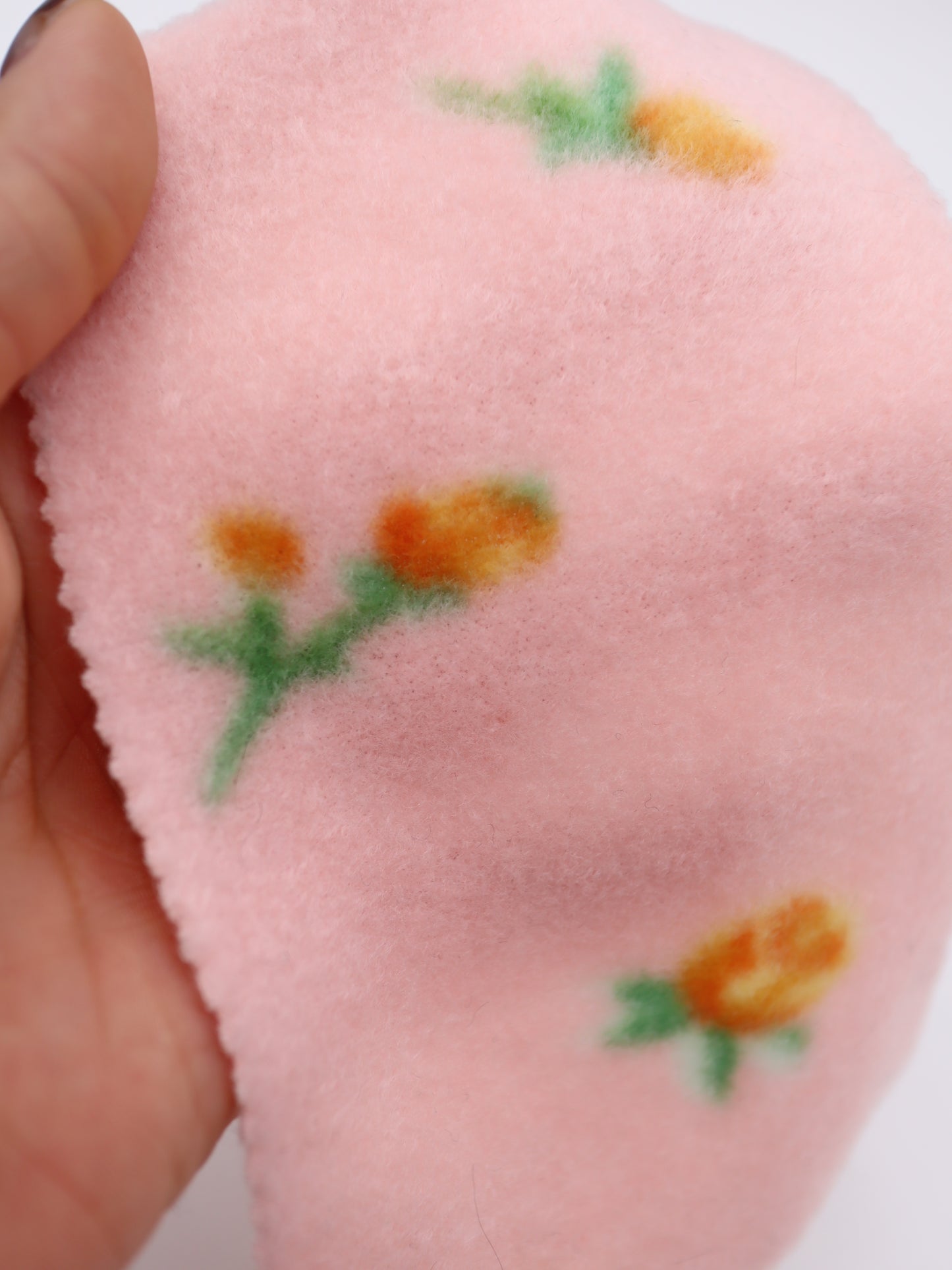 【25AW-170】プチローズふわふわフリースニット　/0.5ｙあたり=～890円