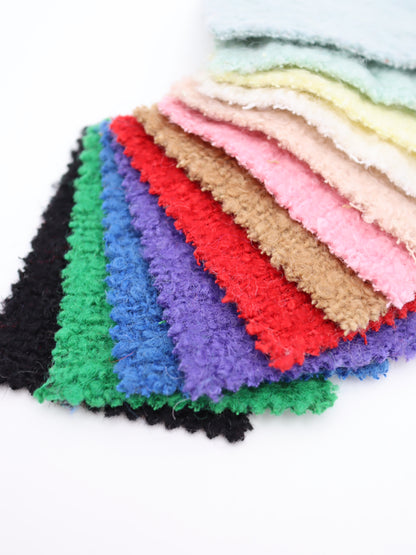 【25AW-067】ウール60％ふわふわプチくるくるヤーンツイード　/0.5ｙあたり=～1560円