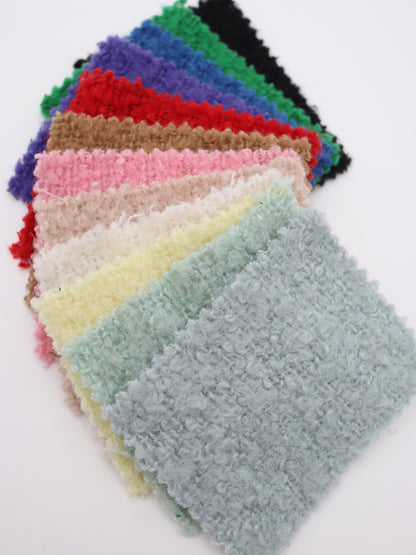 【25AW-067】ウール60％ふわふわプチくるくるヤーンツイード　/0.5ｙあたり=～1560円