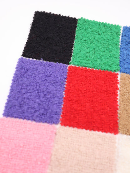 【25AW-067】ウール60％ふわふわプチくるくるヤーンツイード　/0.5ｙあたり=～1560円