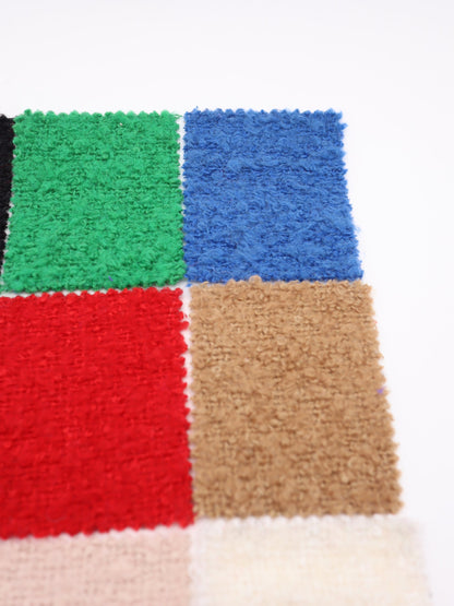 【25AW-067】ウール60％ふわふわプチくるくるヤーンツイード　/0.5ｙあたり=～1560円