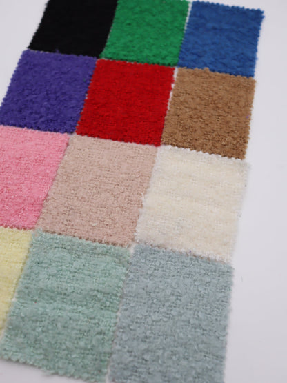 【25AW-067】ウール60％ふわふわプチくるくるヤーンツイード　/0.5ｙあたり=～1560円