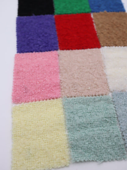 【25AW-067】ウール60％ふわふわプチくるくるヤーンツイード　/0.5ｙあたり=～1560円