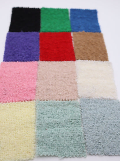【25AW-067】ウール60％ふわふわプチくるくるヤーンツイード　/0.5ｙあたり=～1560円