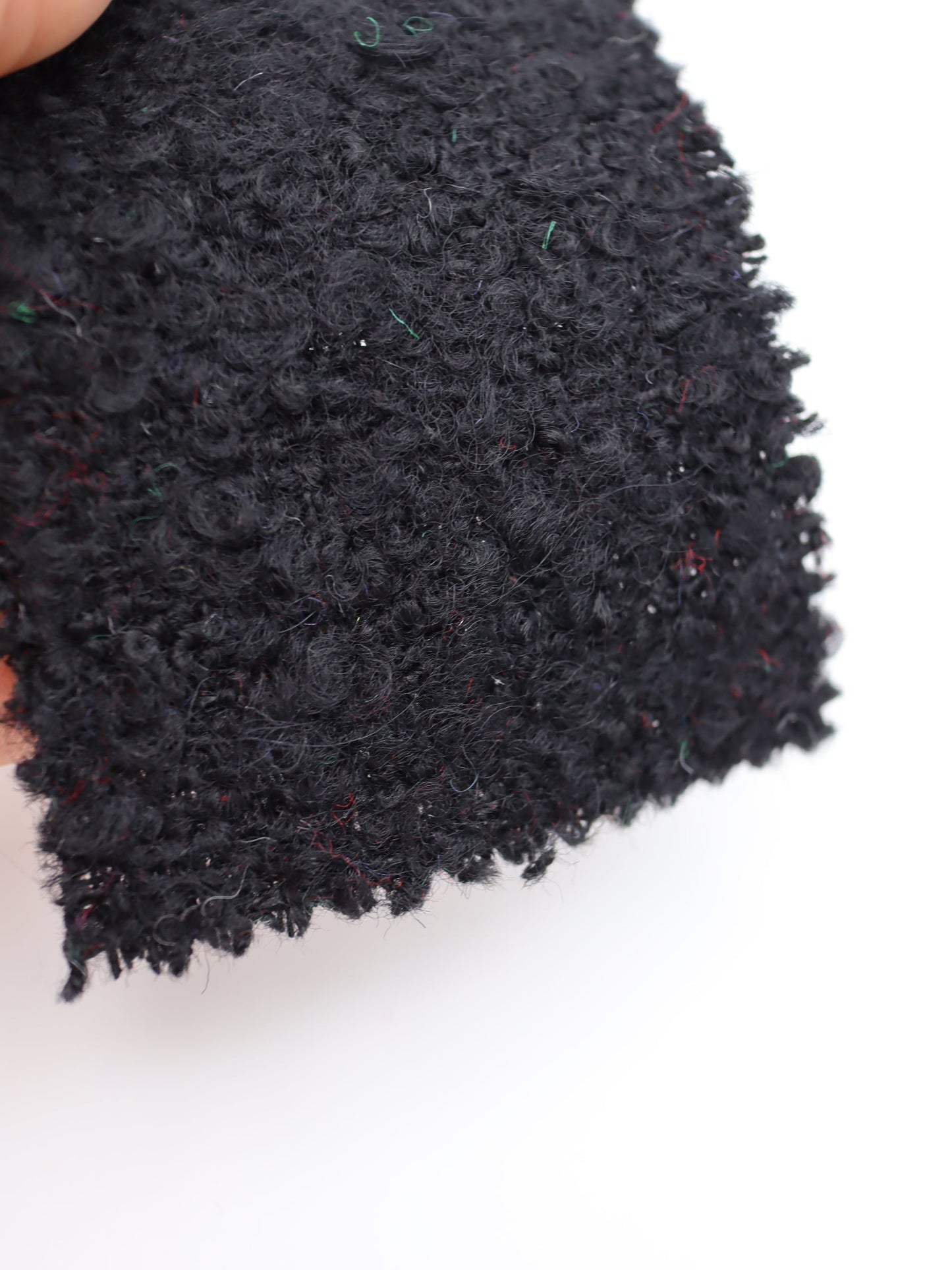 【25AW-067】ウール60％ふわふわプチくるくるヤーンツイード　/0.5ｙあたり=～1560円