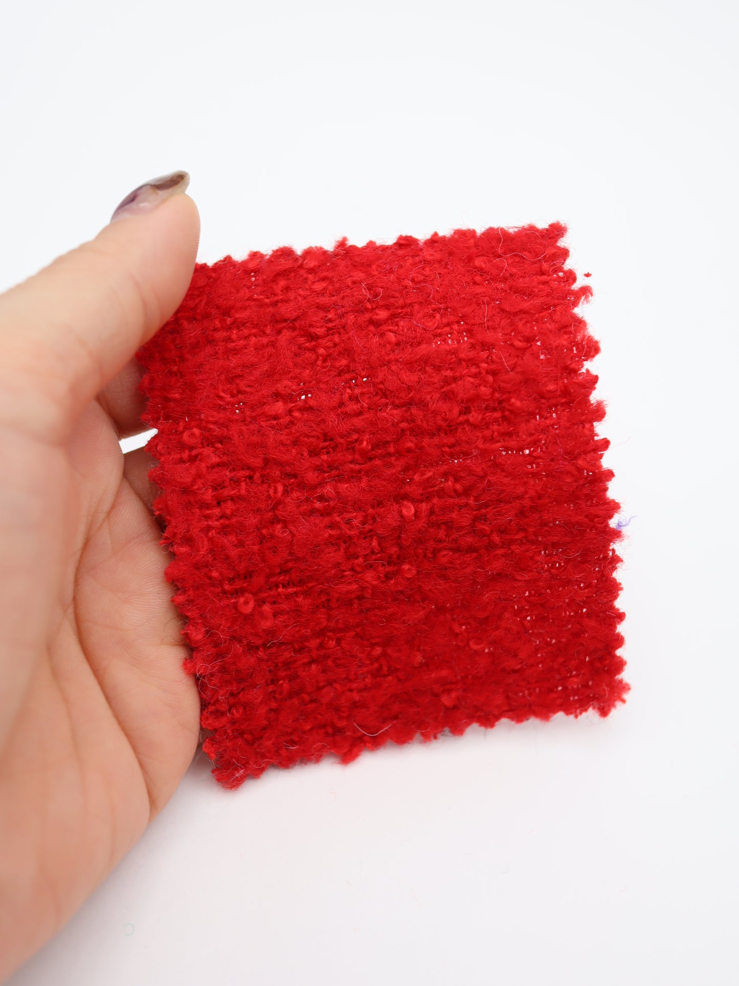 【25AW-067】ウール60％ふわふわプチくるくるヤーンツイード　/0.5ｙあたり=～1560円