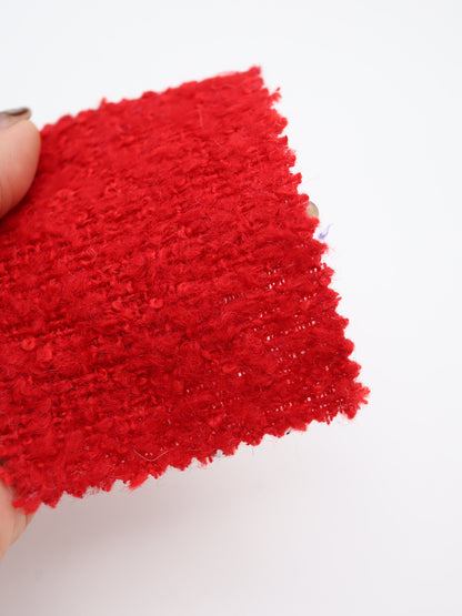 【25AW-067】ウール60％ふわふわプチくるくるヤーンツイード　/0.5ｙあたり=～1560円