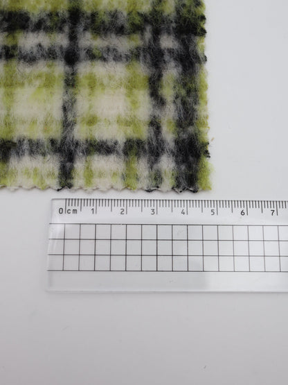 【25AW-102】ウール10％混シャギー先染めチェックツイード　/0.5ｙあたり=～1240円