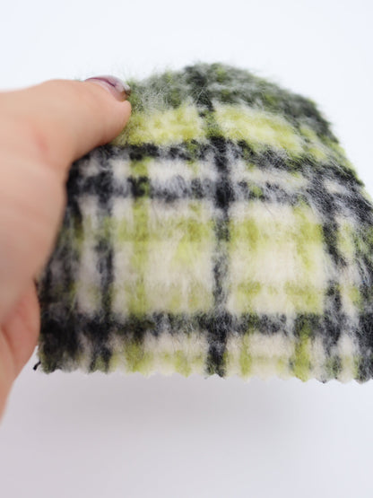 【25AW-102】ウール10％混シャギー先染めチェックツイード　/0.5ｙあたり=～1240円