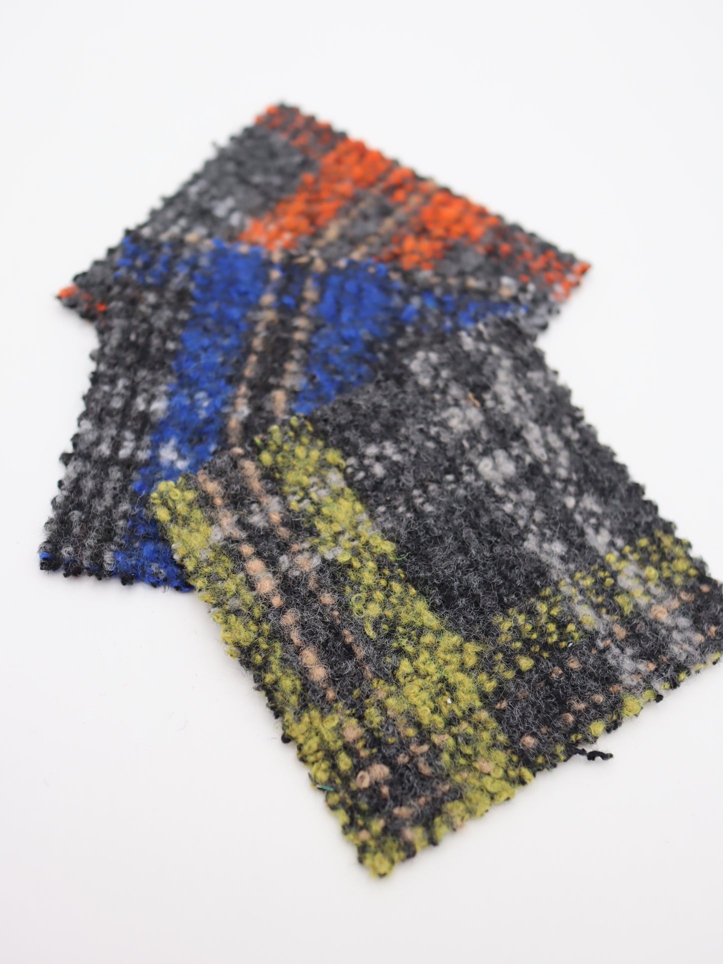 【25AW-099】ウール10％混プチループヤーン先染めチェックツィード　/0.5ｙあたり=～1095円