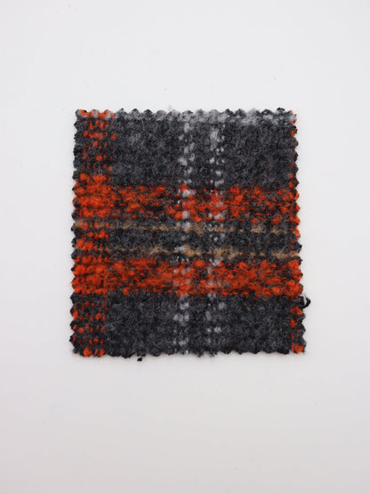 【25AW-099】ウール10％混プチループヤーン先染めチェックツィード　/0.5ｙあたり=～1095円