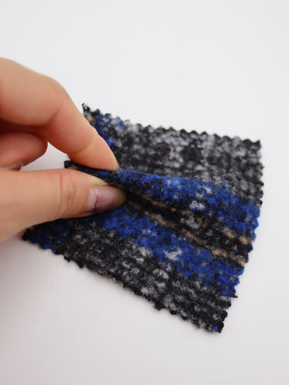 【25AW-099】ウール10％混プチループヤーン先染めチェックツィード　/0.5ｙあたり=～1095円