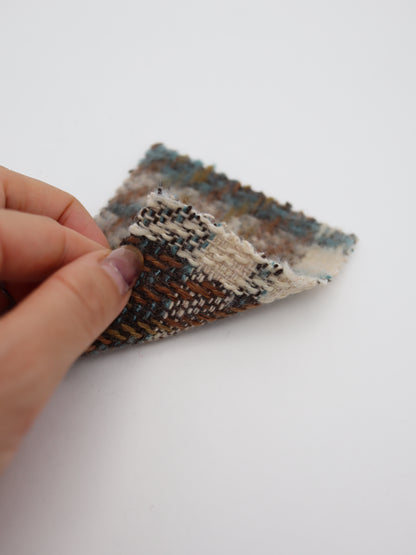 【25AW-098】ふわふわシャギー先染めチェックツイード　/0.5ｙあたり=～1025円