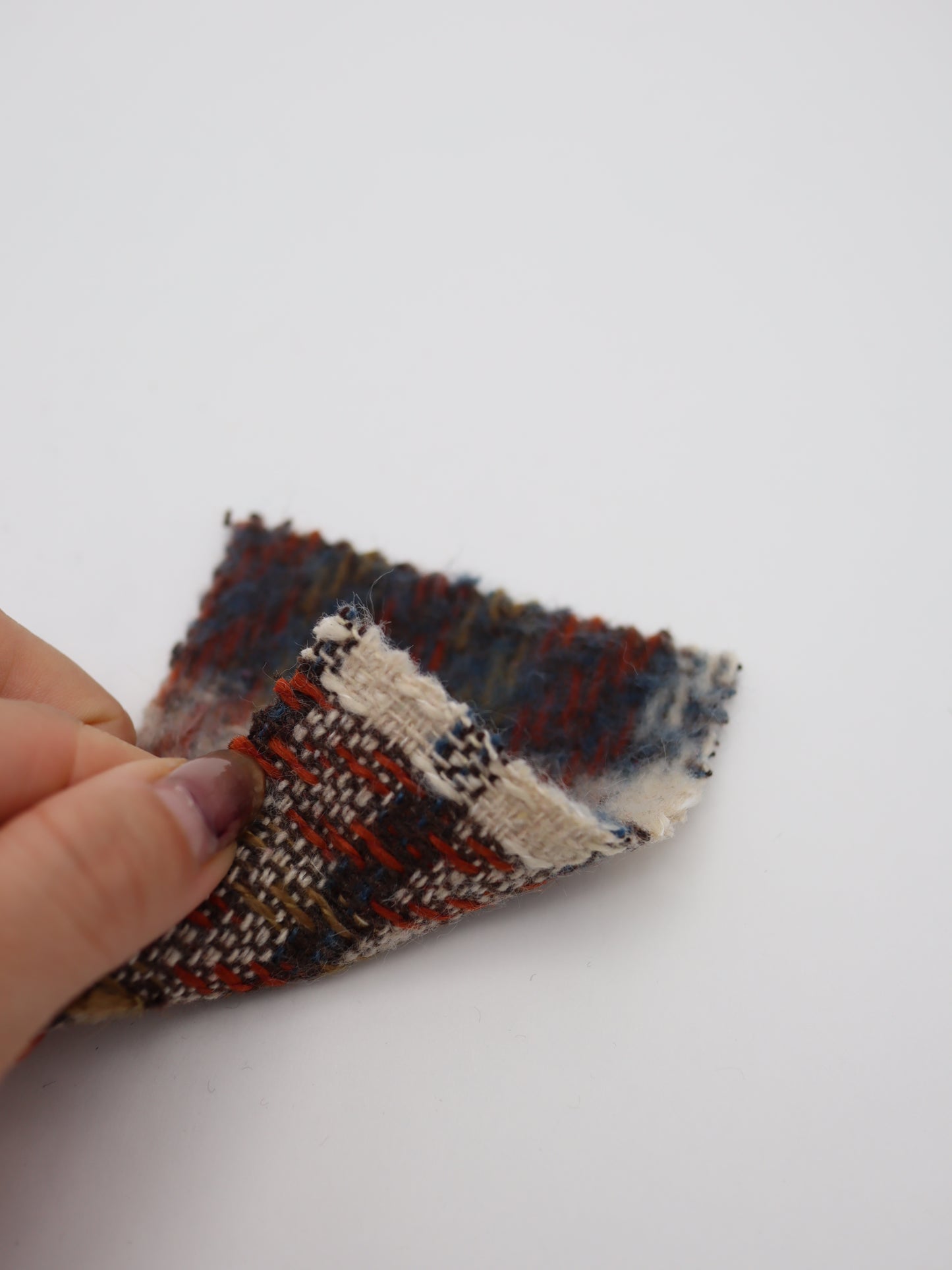 【25AW-098】ふわふわシャギー先染めチェックツイード　/0.5ｙあたり=～1025円